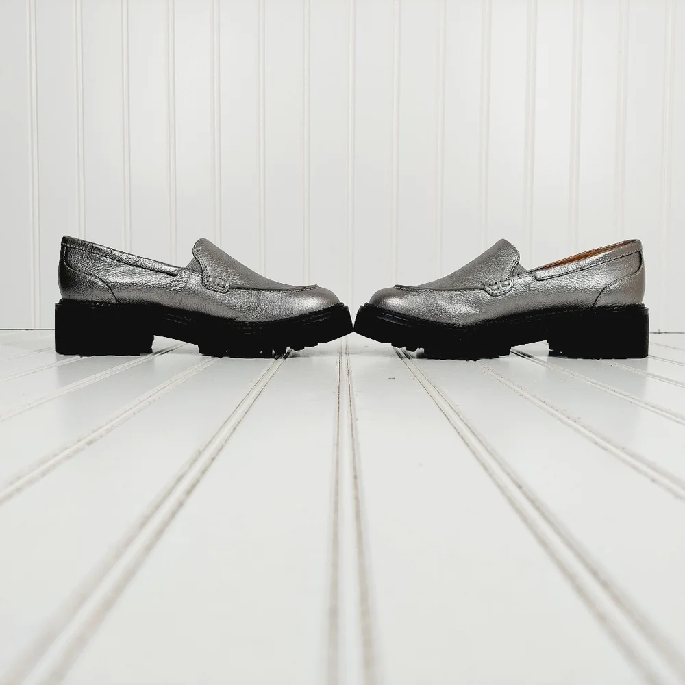 Caslon Millany Silver Chunky Sole Slip On Loafers B169